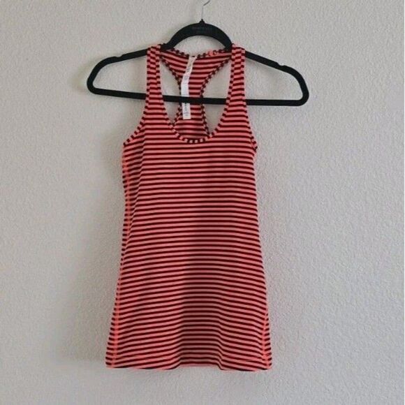 Lululemon Cool Racerback II Tank Top Size 4 Orange Coral - Picture 6 of 6